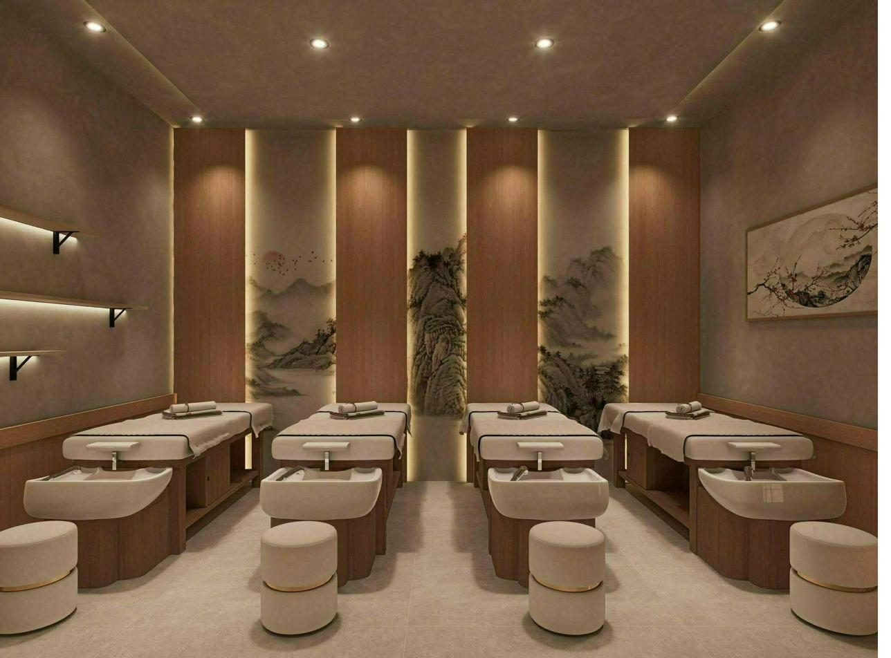 Private head spa room at Lumé Mableton